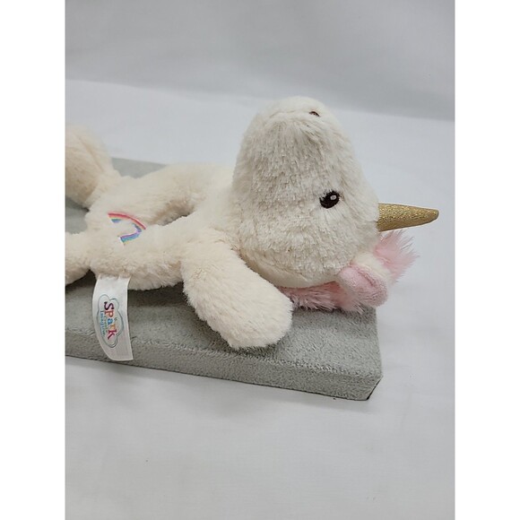Spark Create Imagine Unicorn Plush Baby Rattle Lovey Toy Nursery Stuffed Animal - Picture 6 of 16
